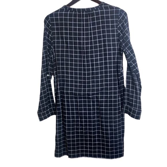 Soft Joie Eguine Black White Plaid Dress Cotton Size S - Picture 4 of 8